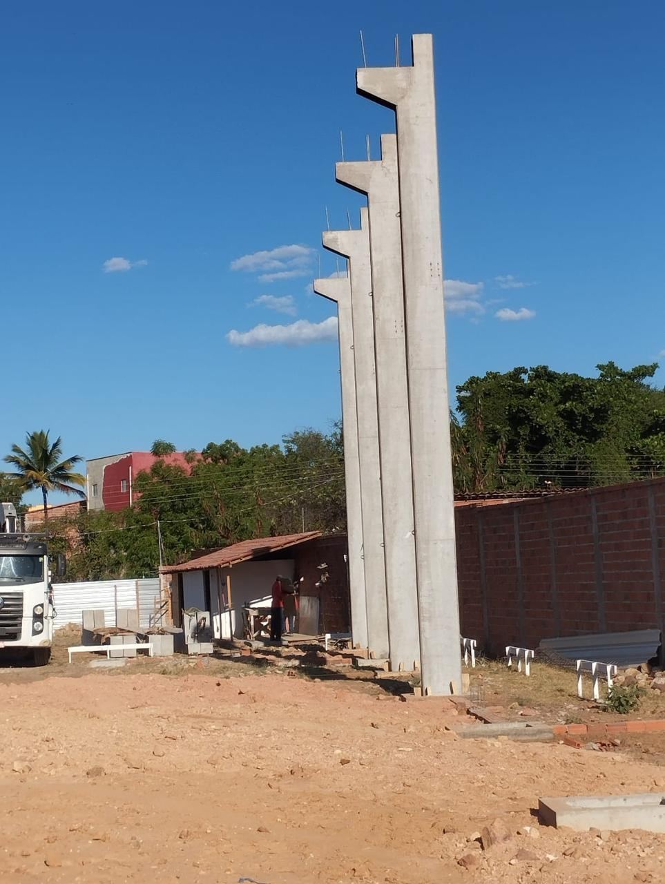 Supermercado em Pedro II (PI), fundação e pilares